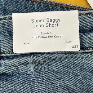 Super Baggy Jean Short - Blue